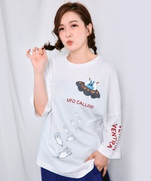 363106：UFO離脱クマ柄Tシャツ