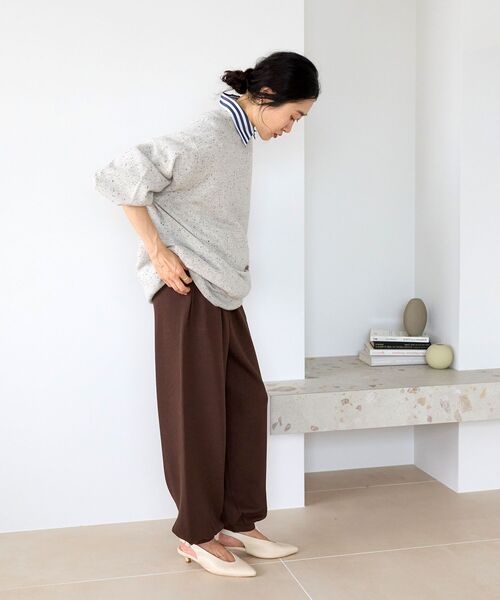le.coeur blanc(ルクールブラン)の「TORRAZZO DONNA リラックスニットパンツ(その他パンツ・レディース・ブラック/ブラウン・38)」の21枚目の写真