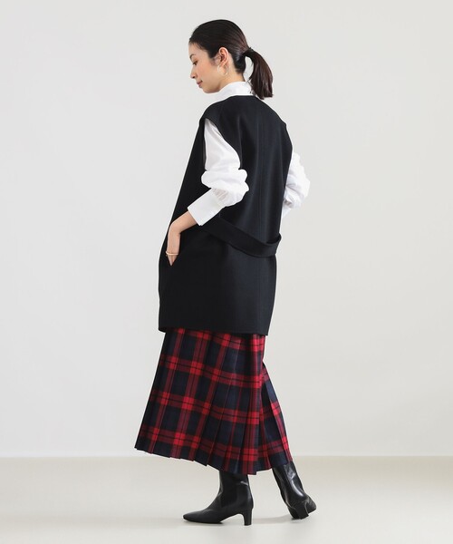 Demi-Luxe BEAMS（デミルクス ビームス）の「ウールカシミヤ リバー ジレ（ベスト・レディース・ブラウン系その他4/ブラック・ONE SIZE）」の5枚目の写真