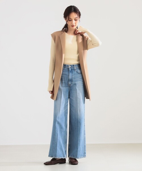 Demi-Luxe BEAMS（デミルクス ビームス）の「ウールカシミヤ リバー ジレ（ベスト・レディース・ブラウン系その他4/ブラック・ONE SIZE）」の7枚目の写真