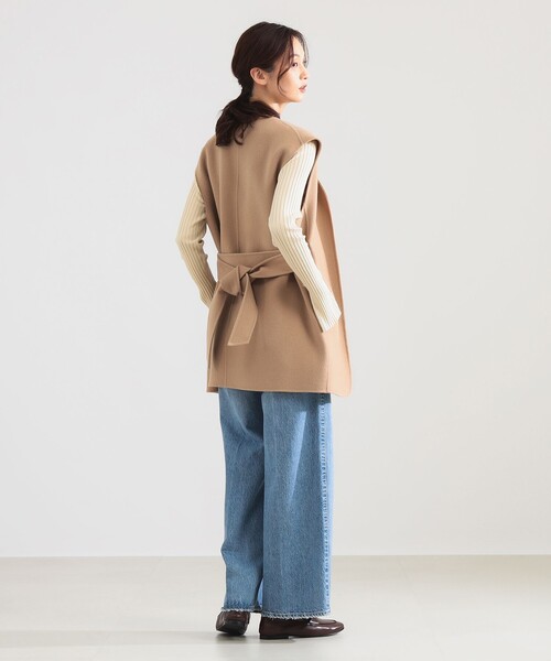 Demi-Luxe BEAMS（デミルクス ビームス）の「ウールカシミヤ リバー ジレ（ベスト・レディース・ブラウン系その他4/ブラック・ONE SIZE）」の9枚目の写真