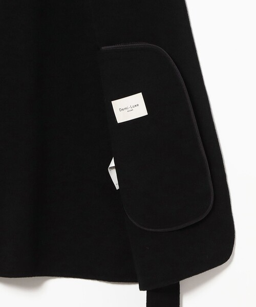Demi-Luxe BEAMS（デミルクス ビームス）の「ウールカシミヤ リバー ジレ（ベスト・レディース・ブラウン系その他4/ブラック・ONE SIZE）」の12枚目の写真