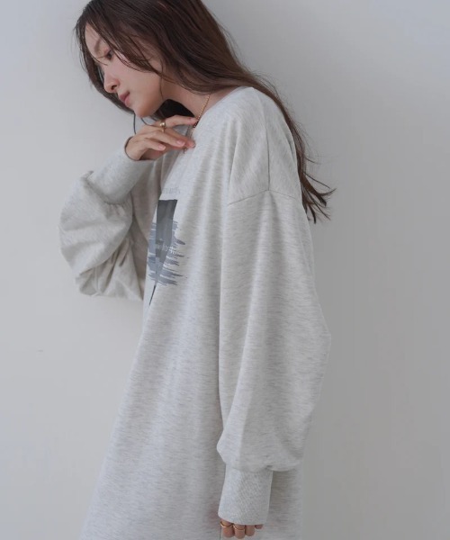Bab(バブ)の「【選べるサイズ展開】前後2WAYホックプリントマーメイドスウェットワンピース(ワンピース・レディース・チャコールグレー/アイボリー/杢グレー・SMALL/MEDIUM)」の22枚目の写真