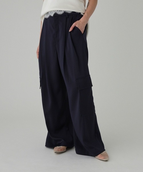BABYLONE(バビロン)の「サテンカーゴパンツ(その他パンツ・レディース・カーキ/ネイビー・36inch/34inch)」の2枚目の写真