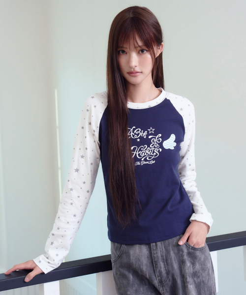 THE GREEN LAB（ザグリーンラボ）の「スター LAGRANG 配色Tシャツ [メランジグレー]（Tシャツ/カットソー・レディース・その他・FREE）」の13枚目の写真