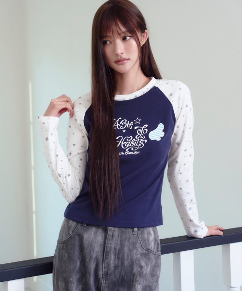 THE GREEN LAB（ザグリーンラボ）の「スター LAGRANG 配色Tシャツ [メランジグレー]（Tシャツ/カットソー・レディース・その他・FREE）」の16枚目の写真