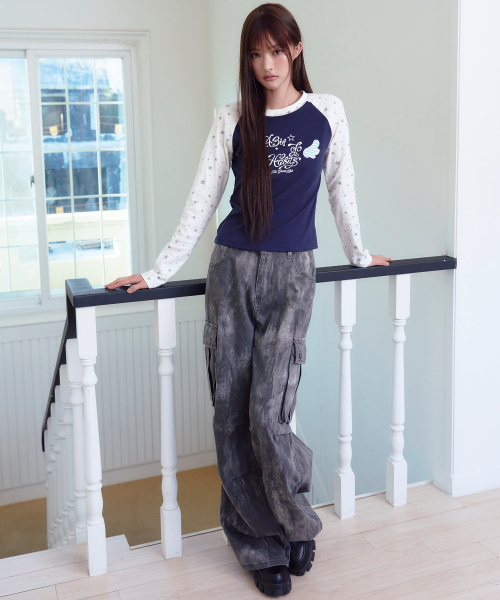 THE GREEN LAB（ザグリーンラボ）の「スター LAGRANG 配色Tシャツ [メランジグレー]（Tシャツ/カットソー・レディース・その他・FREE）」の18枚目の写真