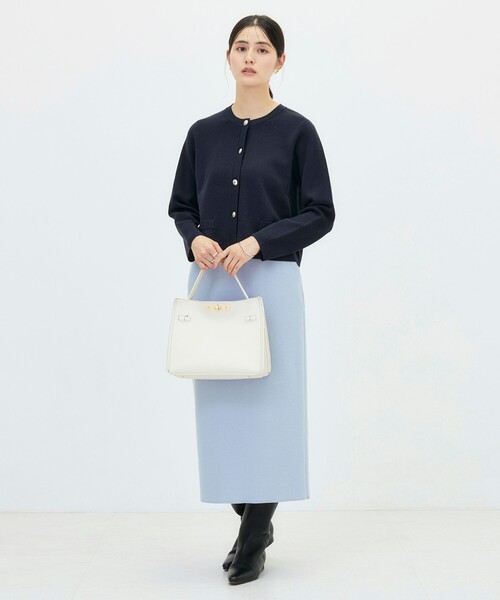 NOLLEY’S（ノーリーズ）の「《調温性》ミラノリブニットジャケット（カーディガン/ボレロ・レディース・ダークネイビー/ブラック系その他/ピンク系その他/ベージュ系その他・36/38）」の14枚目の写真