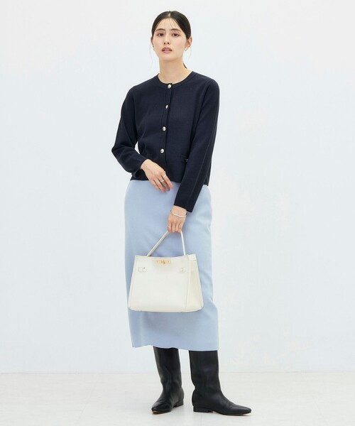 NOLLEY’S（ノーリーズ）の「《調温性》ミラノリブニットジャケット（カーディガン/ボレロ・レディース・ダークネイビー/ブラック系その他/ピンク系その他/ベージュ系その他・36/38）」の19枚目の写真