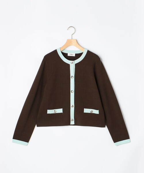 NOLLEY’S（ノーリーズ）の「《調温性》ミラノリブニットジャケット（カーディガン/ボレロ・レディース・ダークネイビー/ブラック系その他/ピンク系その他/ベージュ系その他・36/38）」の8枚目の写真