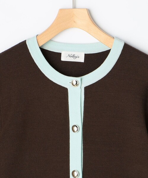 NOLLEY’S（ノーリーズ）の「《調温性》ミラノリブニットジャケット（カーディガン/ボレロ・レディース・ダークネイビー/ブラック系その他/ピンク系その他/ベージュ系その他・36/38）」の10枚目の写真