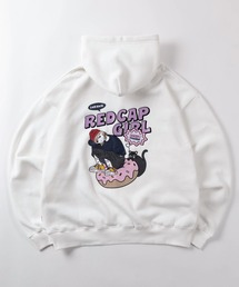 【70】【RCG/レッドキャップガール】ヘビーウェイト バックプリント パーカー/プルパーカー/フーディー/オーバーサイズ/キャラクター/バック刺繍/裏起毛/ユニセックス/レディース/メンズ