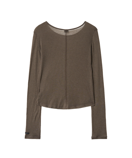 RENSE(レンセ)の「Sheer Layered Long Sleeve Tee Moca(Tシャツ/カットソー・レディース・その他・OS)」の2枚目の写真