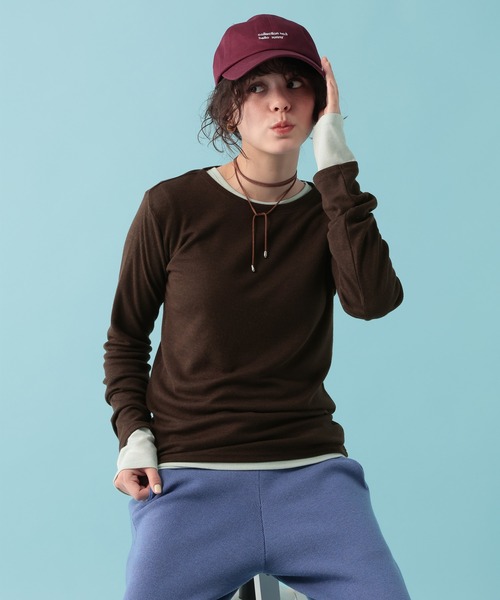 GEORGE'S(ジョージズ)の「【MULTI PALETTE】ロンT(Tシャツ/カットソー・レディース・ブラウン/グレー/ブルー/イエロー/オレンジ/グレー系その他/ピンク/ブラック/ミント/オフホワイト/レッド・FREE)」の6枚目の写真