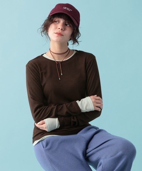 GEORGE'S(ジョージズ)の「【MULTI PALETTE】ロンT(Tシャツ/カットソー・レディース・ブラウン/グレー/ブルー/イエロー/オレンジ/グレー系その他/ピンク/ブラック/ミント/オフホワイト/レッド・FREE)」の22枚目の写真