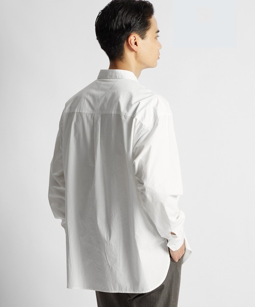 LANVIN en Bleu（ランバンオンブルー）の「タイプライター ショートカラー プルオーバーシャツ（シャツ/ブラウス・メンズ・オリーブ/ホワイト/ネイビー・46/50/52/48）」の11枚目の写真