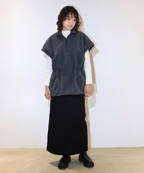 KAVU(カブー)の「KAVU/カブー W's Boa Vest/ボアベスト(ベスト・レディース・グレー/モカ/ブラック・MEDIUM)」の21枚目の写真