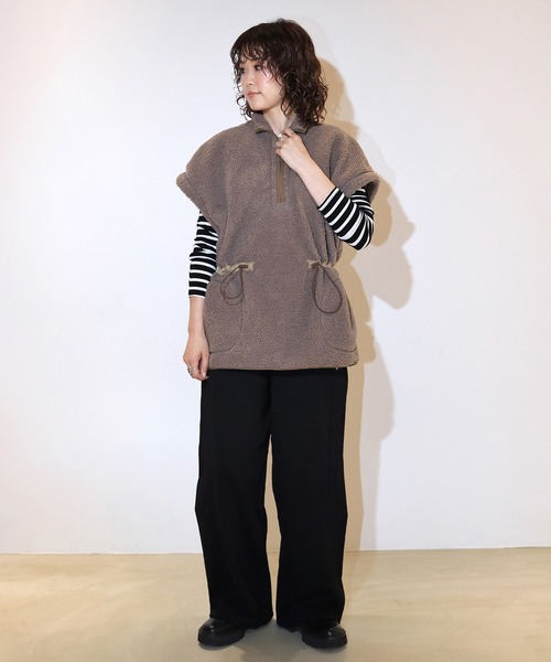 KAVU(カブー)の「KAVU/カブー W's Boa Vest/ボアベスト(ベスト・レディース・グレー/モカ/ブラック・MEDIUM)」の4枚目の写真