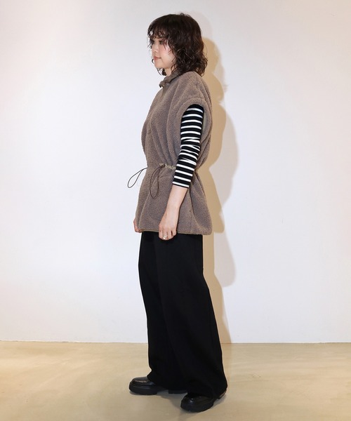 KAVU(カブー)の「KAVU/カブー W's Boa Vest/ボアベスト(ベスト・レディース・グレー/モカ/ブラック・MEDIUM)」の6枚目の写真