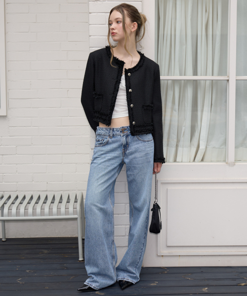 ROSEFRANTZ（ロゼフランツ）の「Soft Fringe Tweed Jacket [Black]（その他アウター・レディース・ブラック・OS）」の9枚目の写真