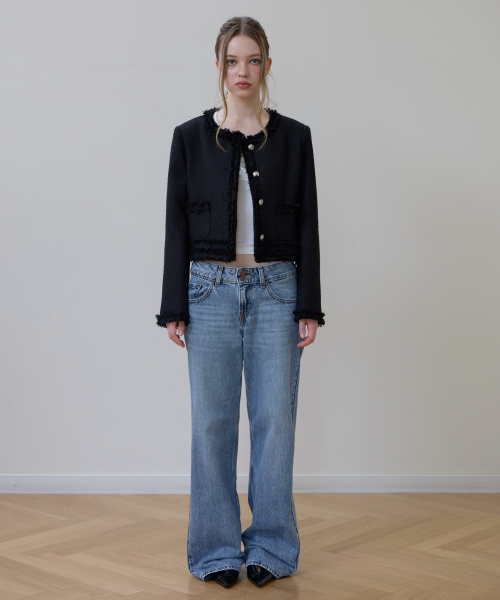 ROSEFRANTZ（ロゼフランツ）の「Soft Fringe Tweed Jacket [Black]（その他アウター・レディース・ブラック・OS）」の16枚目の写真