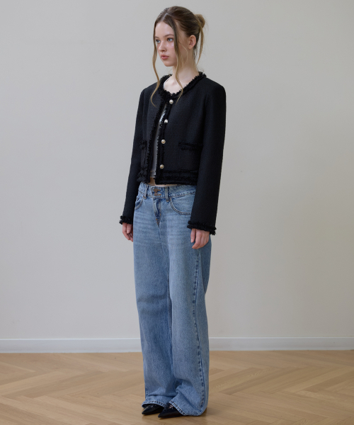 ROSEFRANTZ（ロゼフランツ）の「Soft Fringe Tweed Jacket [Black]（その他アウター・レディース・ブラック・OS）」の17枚目の写真