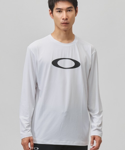 OAKLEY(オークリー)の「オークリー OAKLEY ENHANCE QD LS TEE BOLD EVO 5.7(Tシャツ/カットソー・メンズ・ネイビー/ホワイト・S/M/L/LL/3L)」の2枚目の写真