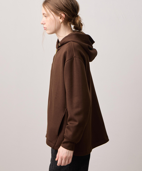 LE SOUK HOLIDAY(ルスークホリデー)の「裾ドロストWジップパーカー(Tシャツ/カットソー・レディース・チャコールグレー/ダークブラウン/オフホワイト・L/M)」の7枚目の写真