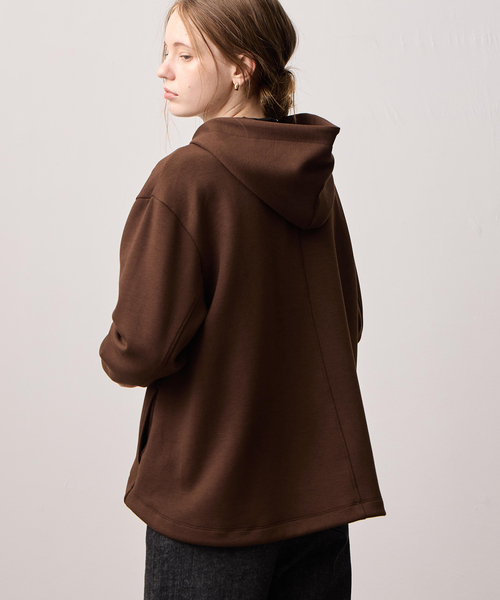 LE SOUK HOLIDAY(ルスークホリデー)の「裾ドロストWジップパーカー(Tシャツ/カットソー・レディース・チャコールグレー/ダークブラウン/オフホワイト・L/M)」の8枚目の写真