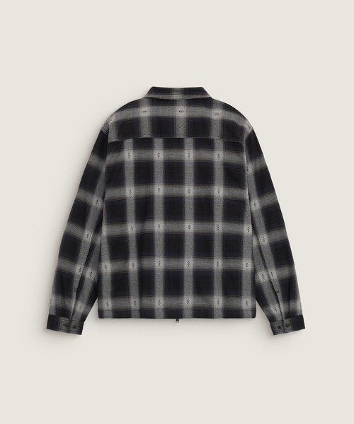 VANS(バンズ)の「LARKSPUR ジップフランネルシャツ / Larkspur Zip Plaid Flannel Shirt Black VN000U57BLK1(シャツ/ブラウス・メンズ・ブラック・X-LARGE/SMALL/MEDIUM/LARGE)」の2枚目の写真