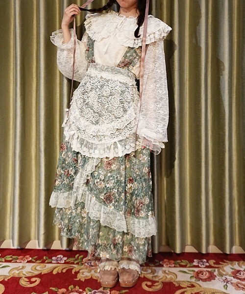 myu:loret(ミュウロレット)の「サス付フリルスカート(スカート・レディース・ミント/クリーム・FREE)」の10枚目の写真