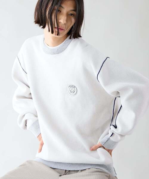PARIS SAINT-GERMAIN(パリサンジェルマン)の「【Paris Saint-Germain / パリ・サン=ジェルマン】JP Mall knit P/O(ニット/セーター・メンズ・ホワイト/ライトグレー/ネイビー/ブラック・X-LARGE/LARGE/MEDIUM/SMALL)」の2枚目の写真