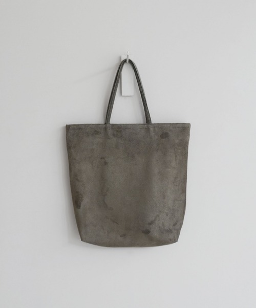 TIDEWAY（タイドウェイ）の「PIGSUEDE TOTE（トートバッグ・レディース・チャコールグレー/ブラック/サーモンピンク/ブラウン/ベージュ・FREE）」の3枚目の写真