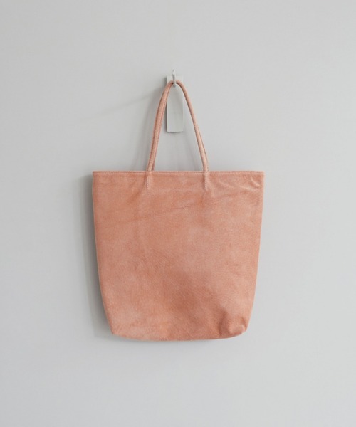 TIDEWAY（タイドウェイ）の「PIGSUEDE TOTE（トートバッグ・レディース・チャコールグレー/ブラック/サーモンピンク/ブラウン/ベージュ・FREE）」の5枚目の写真