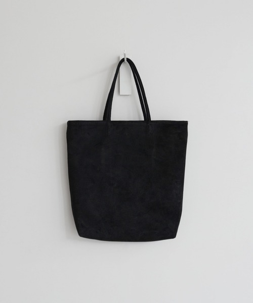 TIDEWAY（タイドウェイ）の「PIGSUEDE TOTE（トートバッグ・レディース・チャコールグレー/ブラック/サーモンピンク/ブラウン/ベージュ・FREE）」の2枚目の写真