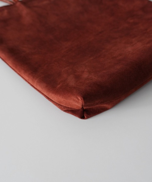 TIDEWAY（タイドウェイ）の「PIGSUEDE TOTE（トートバッグ・レディース・チャコールグレー/ブラック/サーモンピンク/ブラウン/ベージュ・FREE）」の8枚目の写真