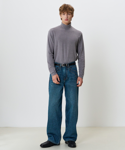 NOUN(ノウン)の「ストラクチャー デニムパンツ (ブルー)(デニムパンツ・メンズ・ブルー・LARGE/MEDIUM/SMALL)」の5枚目の写真