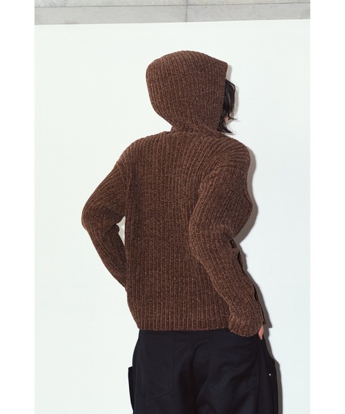 Knuth Marf（クヌースマーフ）の「rib hoodie boucle knit（ニット/セーター・レディース・ブラウン/カーキ/ピンク・FREE）」の7枚目の写真