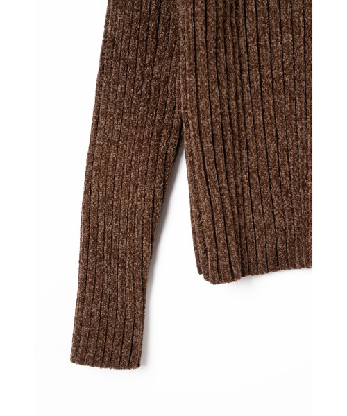 Knuth Marf（クヌースマーフ）の「rib hoodie boucle knit（ニット/セーター・レディース・ブラウン/カーキ/ピンク・FREE）」の14枚目の写真