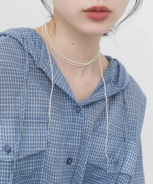 SMELLY(スメリー)の「ミニパールマルチロングネックレス(ネックレス・レディース・ホワイト・-)」の1枚目の写真
