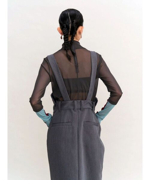UN3D.(アンスリード)の「WRAP TWIST JUMPER DRESS / ラップツイストジャンパードレス(ワンピース・レディース・ブラック/グレー・38/36)」の10枚目の写真