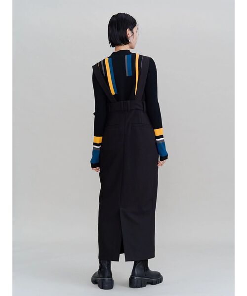 UN3D.(アンスリード)の「WRAP TWIST JUMPER DRESS / ラップツイストジャンパードレス(ワンピース・レディース・ブラック/グレー・38/36)」の14枚目の写真