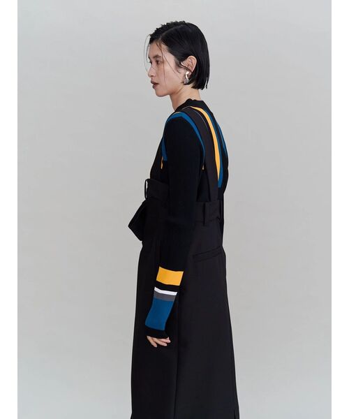 UN3D.(アンスリード)の「WRAP TWIST JUMPER DRESS / ラップツイストジャンパードレス(ワンピース・レディース・ブラック/グレー・38/36)」の17枚目の写真