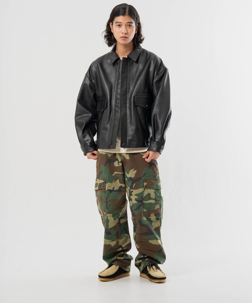 SKOOKUM(スクーカム)の「SKOOKUM-BUFFARO CALF フライト ZIP ブルゾン(ブルゾン・メンズ・ブラック・L/M)」の12枚目の写真