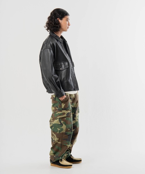 SKOOKUM(スクーカム)の「SKOOKUM-BUFFARO CALF フライト ZIP ブルゾン(ブルゾン・メンズ・ブラック・L/M)」の13枚目の写真