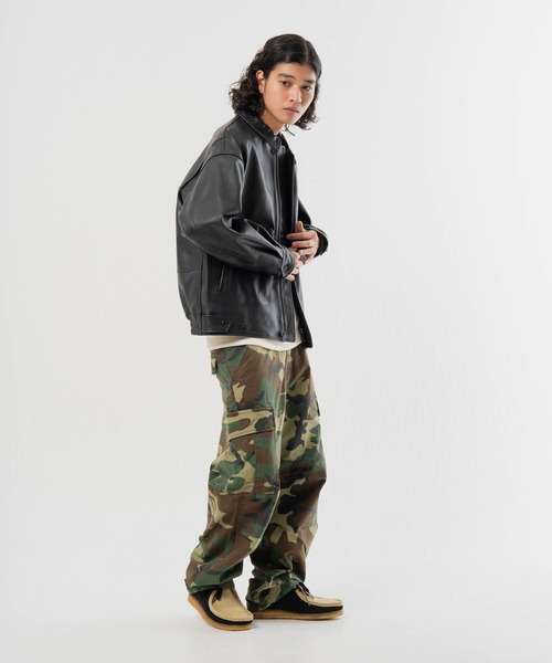 SKOOKUM(スクーカム)の「SKOOKUM-BUFFARO CALF フライト ZIP ブルゾン(ブルゾン・メンズ・ブラック・L/M)」の14枚目の写真