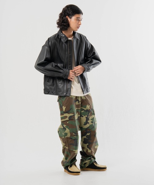 SKOOKUM(スクーカム)の「SKOOKUM-BUFFARO CALF フライト ZIP ブルゾン(ブルゾン・メンズ・ブラック・L/M)」の15枚目の写真