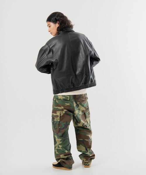 SKOOKUM(スクーカム)の「SKOOKUM-BUFFARO CALF フライト ZIP ブルゾン(ブルゾン・メンズ・ブラック・L/M)」の16枚目の写真