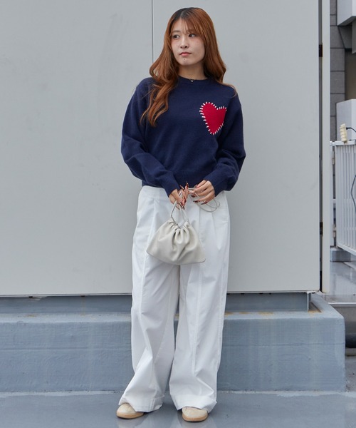 ROOPTOKYO(ループトウキョウ)の「モチーフハンド ステッチクルーネックニット メンズ レディース ユニセックス カジュアル ストリート 2026秋冬 秋服 冬服(ニット/セーター・メンズ・ネイビー/グレー/ブラック系/ブラック系1・S/M/L)」の21枚目の写真