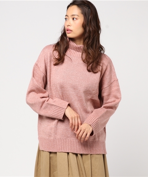 Bab Bou Jeloud（バブブージュルード）の「【Bab】メランジゆるタートルニット（ニット/セーター・レディース・ダークグレー/ピンク/オフホワイト・FREE）」の18枚目の写真